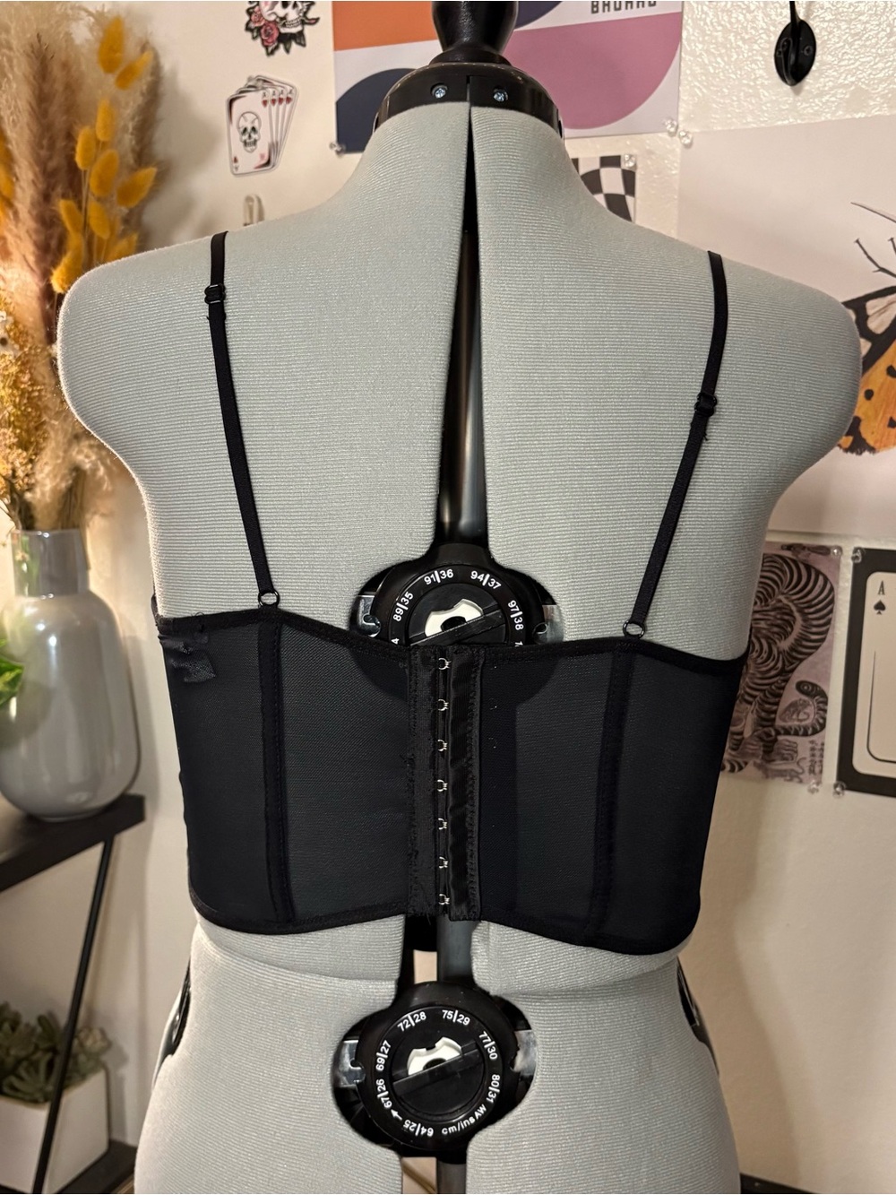 Rue21 Black Rhinestone Corset Bustier Top Size Large - Picture 4 of 5